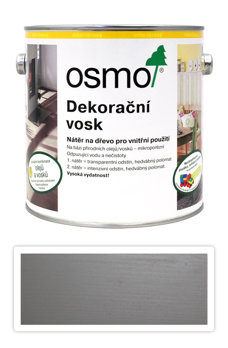 OSMO Dekorační vosk intenzivní odstíny 2.5 l Křemen 3181 OSMO