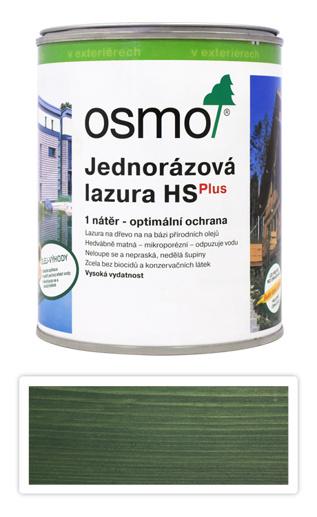 Jednorázová lazura HS OSMO 0.75l Jedlová zeleň 9242 OSMO