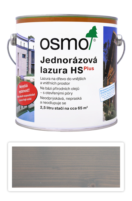 Jednorázová lazura HS OSMO 2.5l Stříbrný topol OSMO