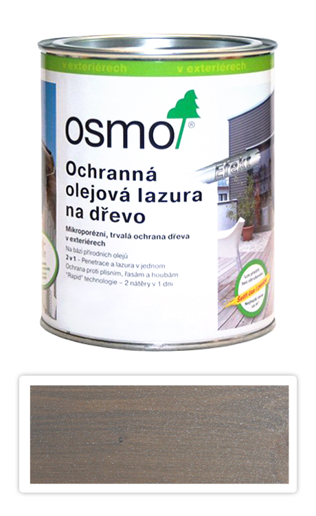 Ochranná olejová lazura OSMO EFEKT 0.75l Stříbrný Grafit OSMO