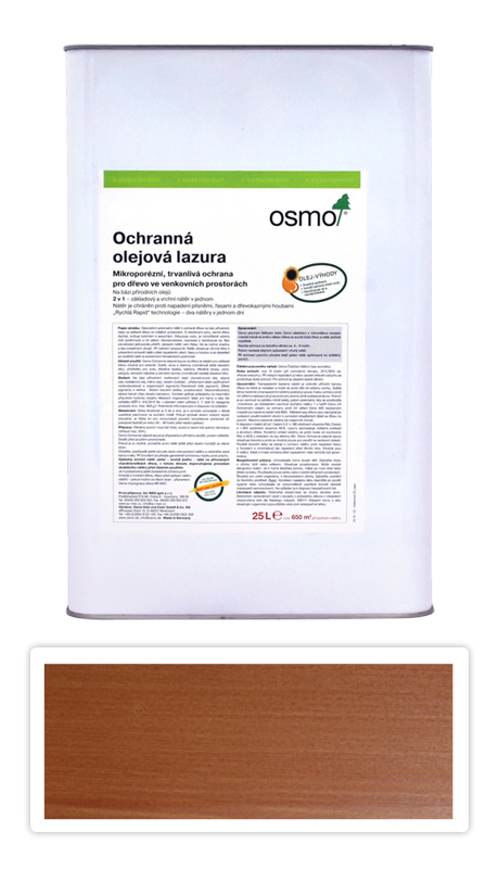 Ochranná olejová lazura OSMO 25l Modřín 702 OSMO