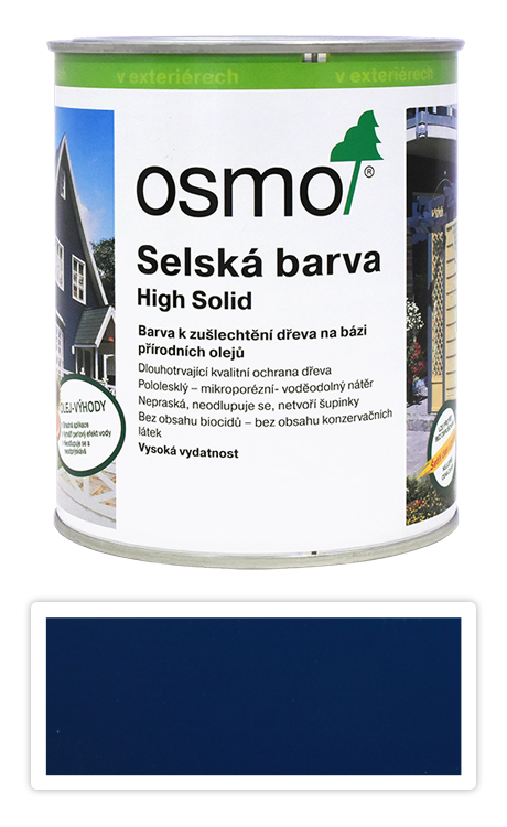 Selská barva OSMO 0.75l Královská modř 2506 OSMO