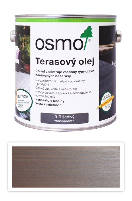 OSMO Terasový olej 2.5 l Šedý 019 OSMO