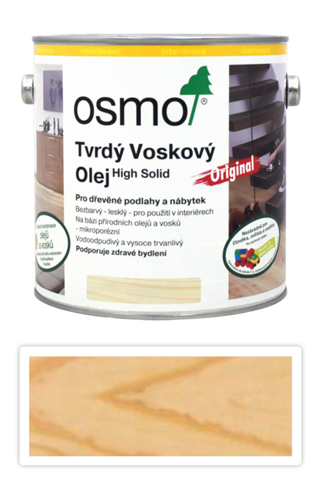 Tvrdý voskový olej OSMO 2.5l Bezbarvý mat 3062 OSMO