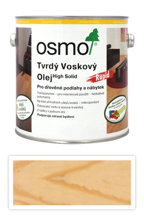 Osmo 3232 Rapid tvrdý voskový olej polomat 2