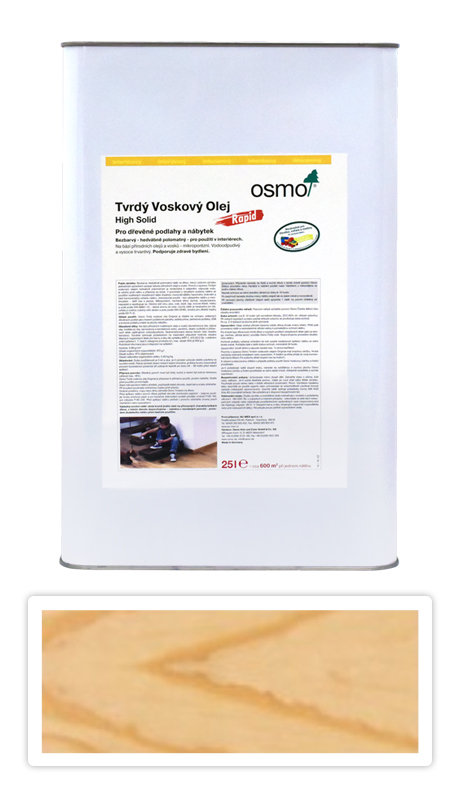 Tvrdý voskový olej OSMO RAPID 25l Bezbarvý matný OSMO