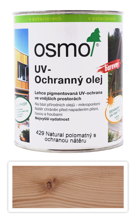 OSMO UV Olej Extra pro exteriéry 0.75 l Přírodní 429 OSMO