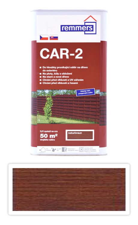 REMMERS CAR-2 - lazura na ploty 5 l Naturbraun Remmers