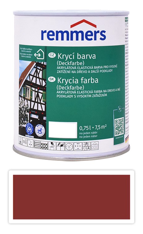 REMMERS Deckfarbe - krycí barva 0.75 l Rotbraun / Červenohnědá Remmers