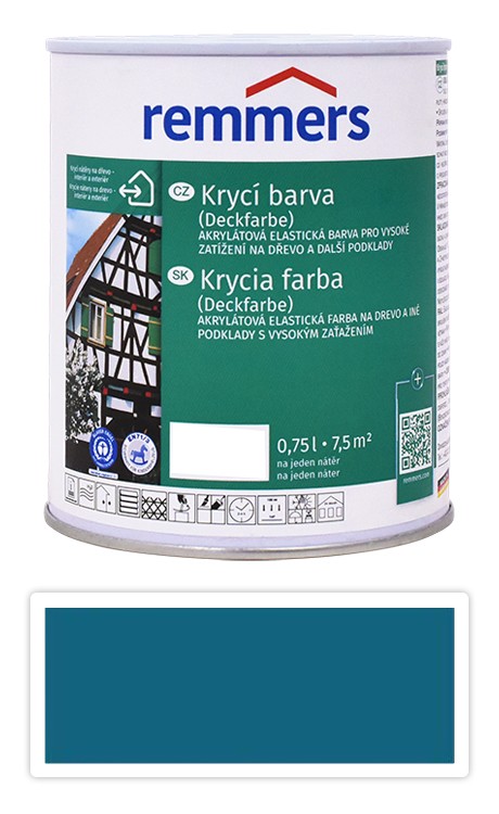 REMMERS Deckfarbe - krycí barva 0.75 l Friesenblau / Modrá Remmers