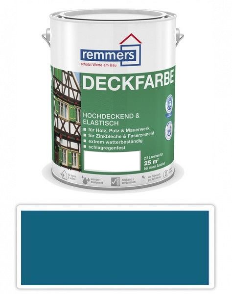 REMMERS Deckfarbe - krycí barva 2.5 l Friesenblau / Modrá Remmers