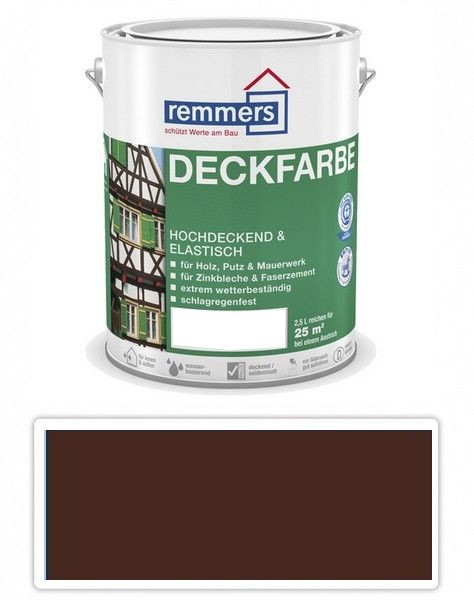 REMMERS Deckfarbe - krycí barva 2.5 l Nussbraun / Ořech Remmers