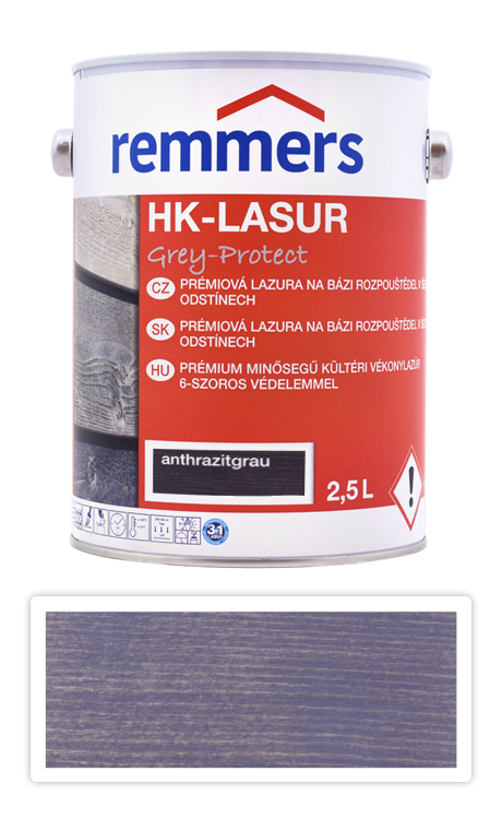 REMMERS HK-lasur Grey Protect 2.5 l Anthrazitgrau FT 20928 Remmers