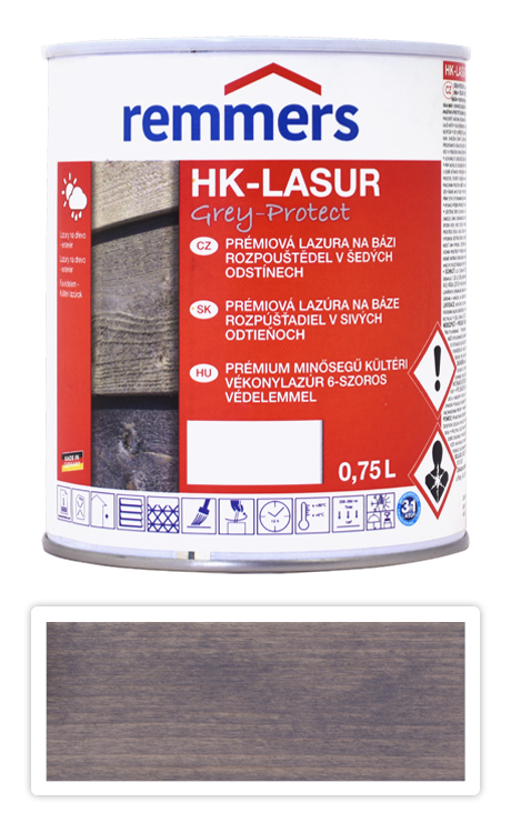 REMMERS HK-lasur Grey Protect 0.75 l Graphitgrau FT 25416 Remmers