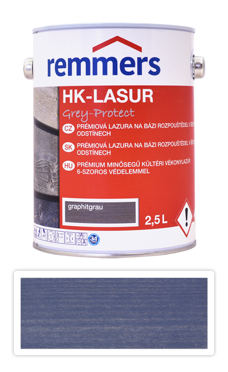 REMMERS HK-lasur Grey Protect 2.5 l Graphitgrau FT 25416 Remmers