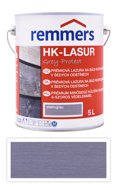 REMMERS HK-lasur Grey Protect 5 l Platingrau FT 26788 Remmers