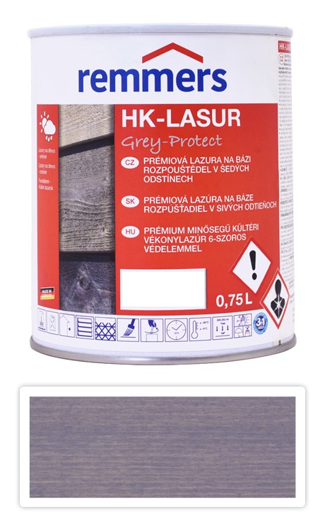 REMMERS HK-lasur Grey Protect 0.75 l Wassergrau FT 20924 Remmers