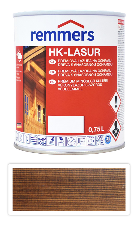 REMMERS HK-lasur - ochranná lazura na dřevo pro exteriér 0.75 l Palisandr Remmers