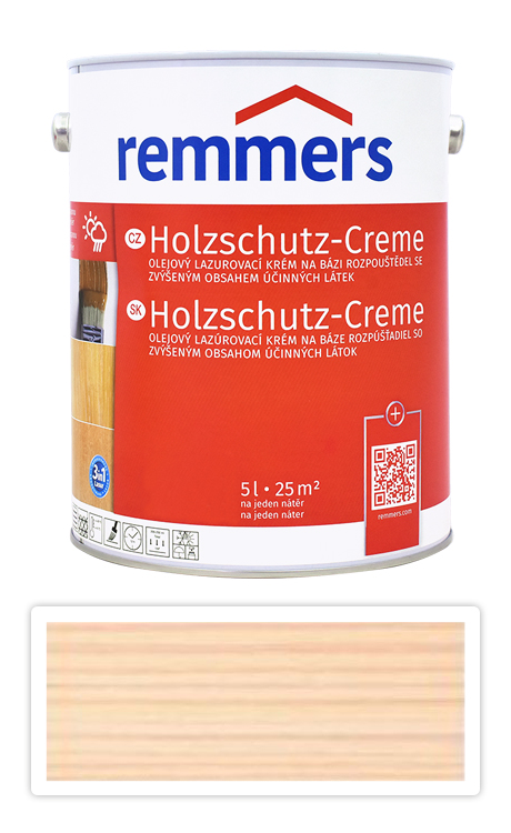 Holzschutz Creme Remmers - Lazurovací krém 5l Bílý Remmers