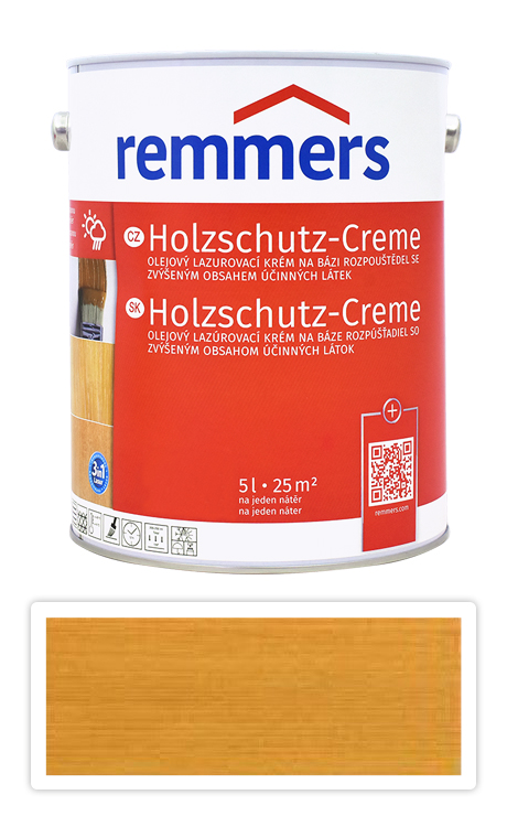 Holzschutz Creme Remmers - Lazurovací krém 5l Světlý dub Remmers