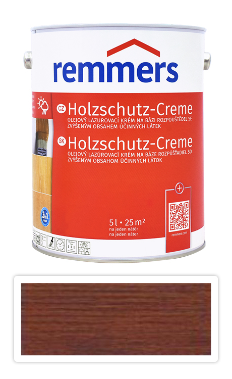 Holzschutz Creme Remmers - Lazurovací krém 5l Ořech Remmers