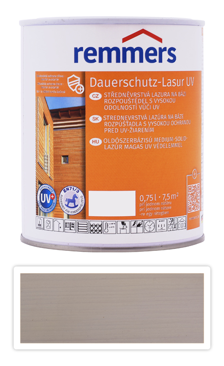 REMMERS Dauerschutz-lasur UV - dekorativní lazura na dřevo 0.75 l Bílá Remmers