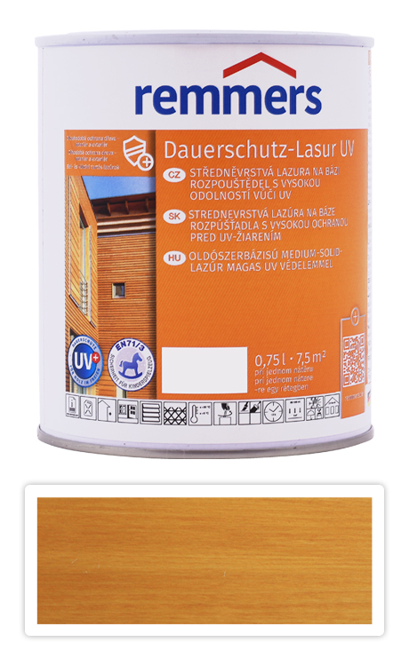 REMMERS Dauerschutz-lasur UV - dekorativní lazura na dřevo 0.75 l Dub světlý Remmers