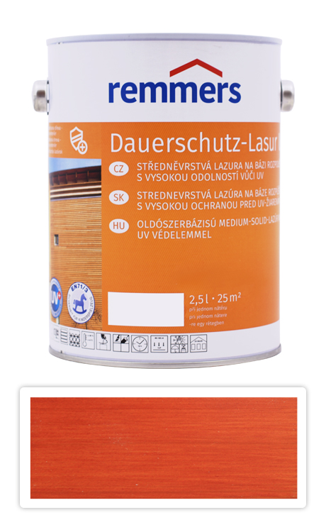 REMMERS Dauerschutz-lasur UV - dekorativní lazura na dřevo 2.5 l Mahagon Remmers