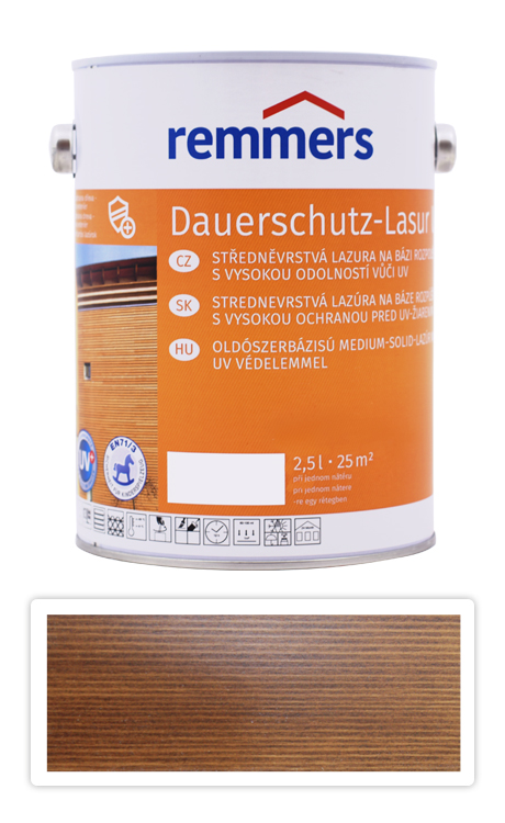 REMMERS Dauerschutz-lasur UV - dekorativní lazura na dřevo 2.5 l Palisandr Remmers