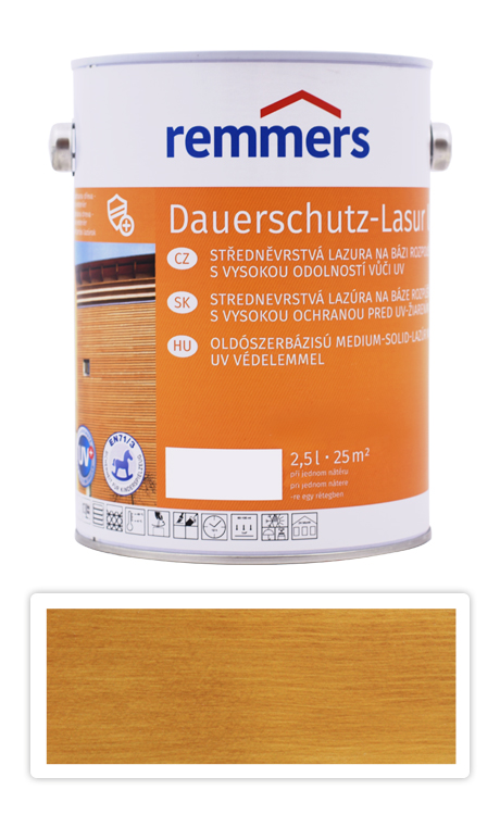 REMMERS Dauerschutz-lasur UV - dekorativní lazura na dřevo 2.5 l Dub rustikální Remmers