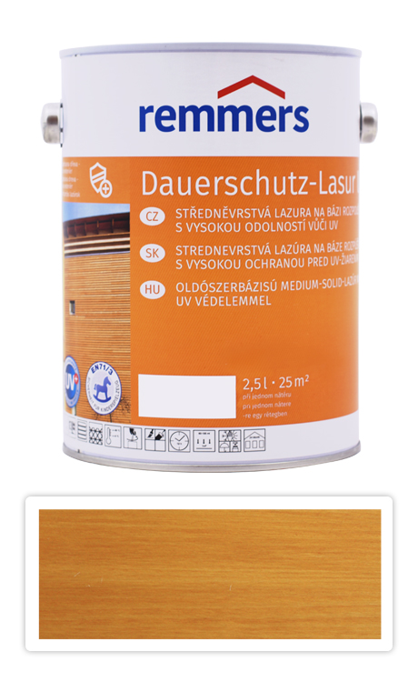 REMMERS Dauerschutz-lasur UV - dekorativní lazura na dřevo 2.5 l Dub světlý Remmers