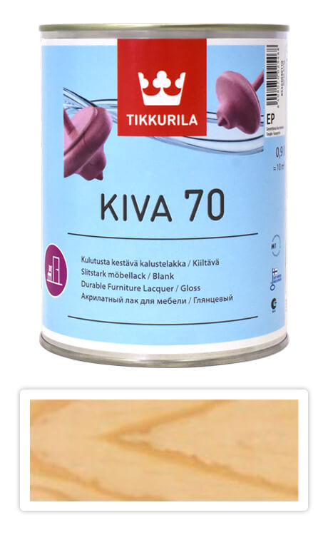 TIKKURILA Kiva 70 - vodou ředitelný lak 0.9 l Bezbarvý lesklý TIKKURILA