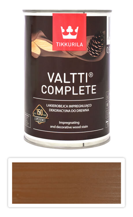 TIKKURILA Valtti Complete - matná tenkovrstvá lazura s ochranou proti UV záření 0.9 l Pouta 5052 TIKKURILA