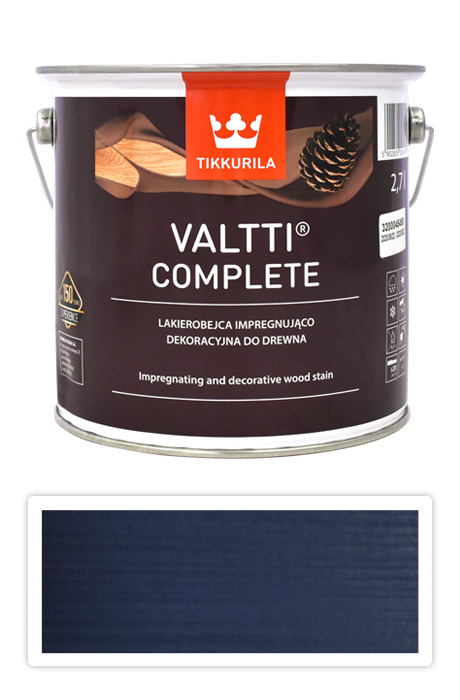 TIKKURILA Valtti Complete - matná tenkovrstvá lazura s ochranou proti UV záření 2.7 l Ilta 5085 TIKKURILA