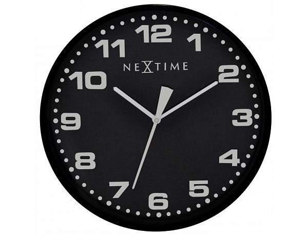 nástěnné hodiny 3053zw Nextime Dash Black 35cm DESIGNOVÉ HODINY