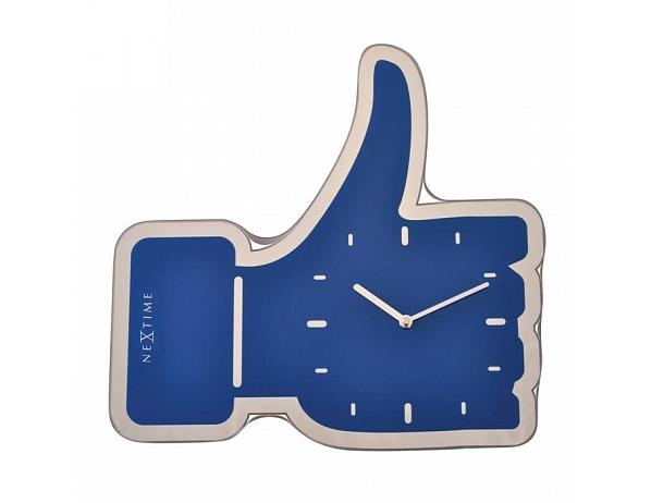 nástěnné hodiny 3072bl Nextime Facebook Like 42cm DESIGNOVÉ HODINY