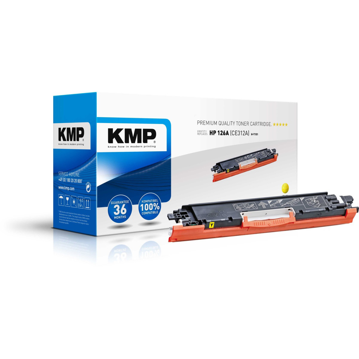 Kompatibilní KMP Toner HP CE312A