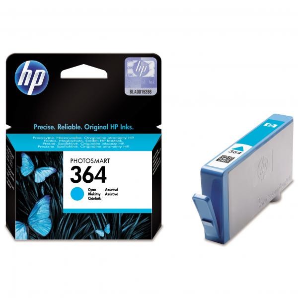 HP originální inkoust CB318E č.364 cyan 300str.