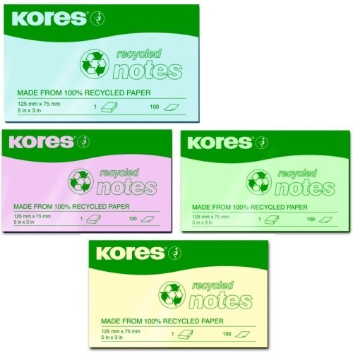 Kores Bloček recycled notes 125 x 75 mm