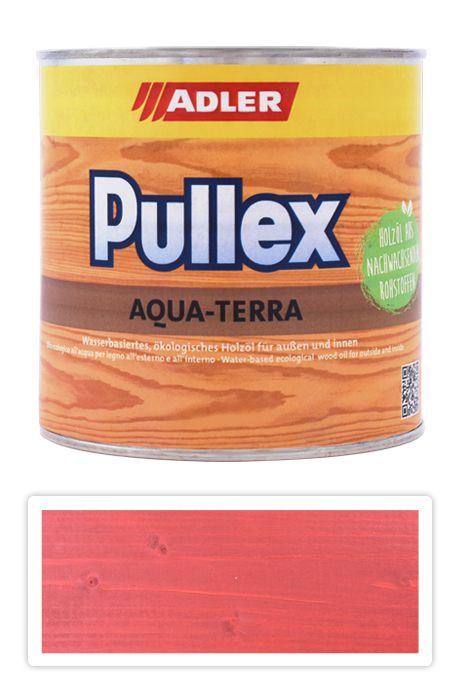 ADLER Pullex Aqua Terra - ekologický olej 0.75 l Červená RAL 3000 ADLER