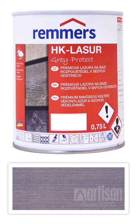 REMMERS HK-lasur Grey Protect 0.75 l Platingrau FT 26788 Remmers