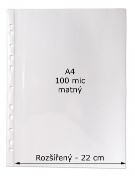 Obal A4 euro 50ks matný rozšířený 100mic CONCORDE (A80112) Papermax-cz