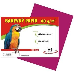 Papír barevný A4 100ks 80g růžový Papermax-cz