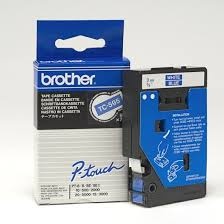 Páska Brother TC-595 - originální (Bílý tisk/modrý podklad) Brother