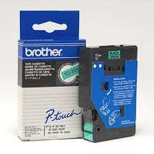 Páska Brother TC-701 - originální (Černý tisk/zelený podklad) Brother