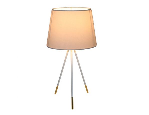 TEMPO KONDELA  Bílá stolní lampa JADE TYP 5