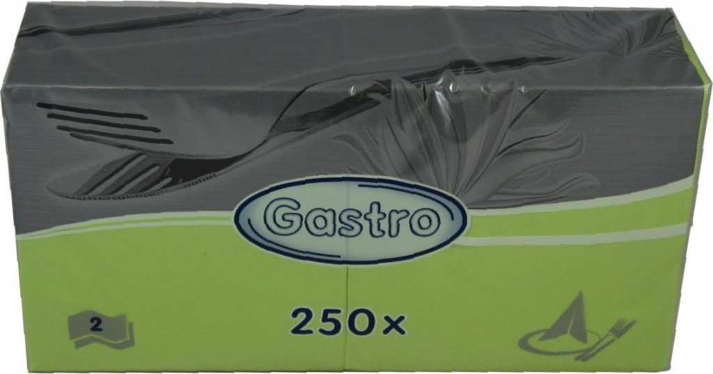 Ubrousky Gastro 86917 žlutozelené 2 vrstvé 250ks 33x33cm Papermax-cz