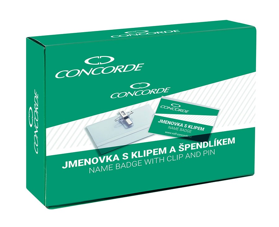 Jmenovka s klipem a špendlíkem CONCORDE A65490 Papermax-cz