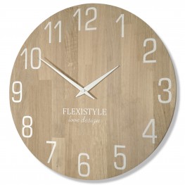 Flexistyle z228 - nástěnné hodiny z přírodního dubu s průměrem 50 cmFlexistyle