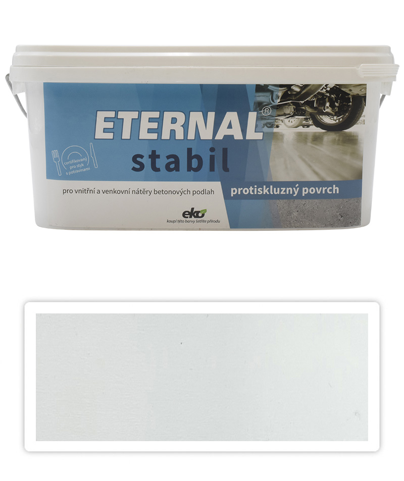 ETERNAL Stabil - vodou ředitelná barva na betonové podlahy 2.5 l Bílá 01 ETERNAL